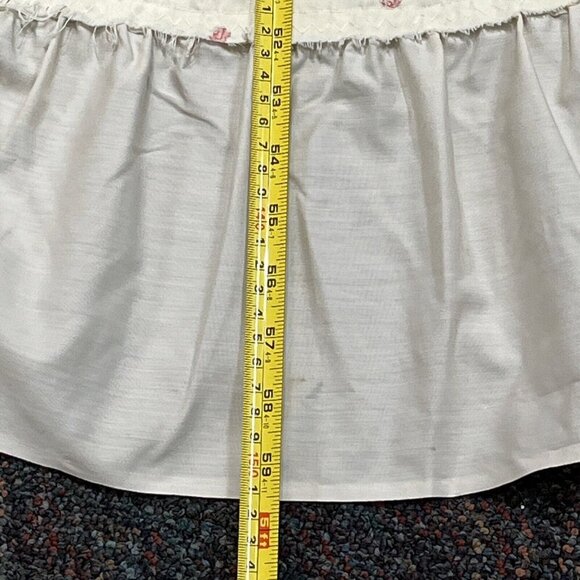 Vintage Tablecloth Handmade Easter Bunny Rabbit School‎ Spring Ruffle Round - Picture 8 of 8